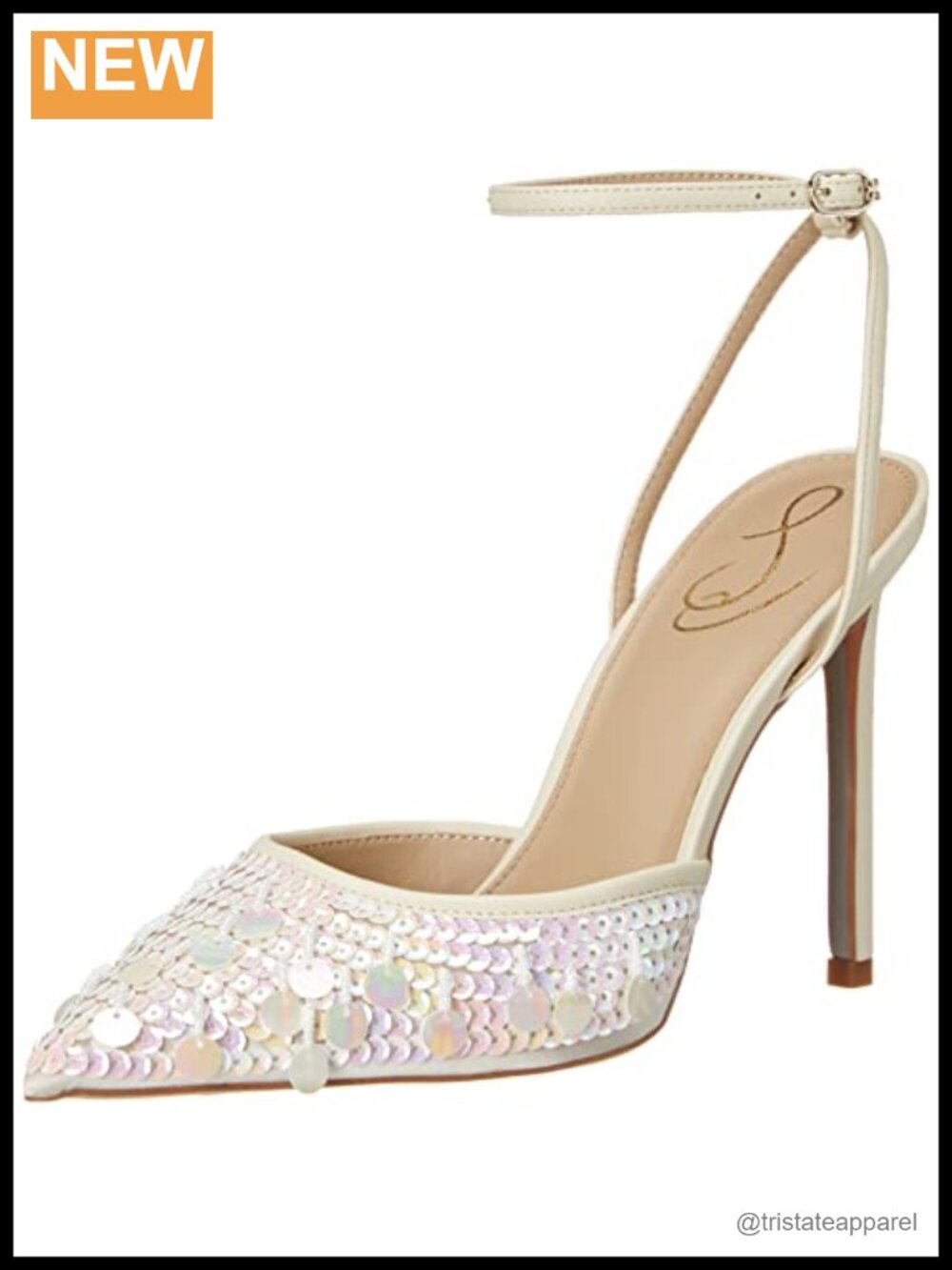 Sam Edelman Avril Pointed Toe Stiletto Heel Pump Ankle Strap